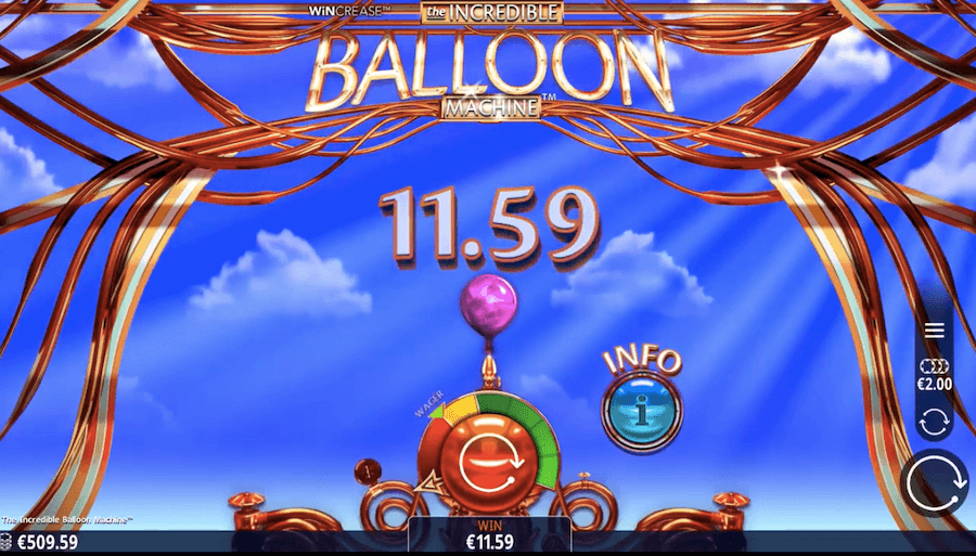 The incredible balloon machine crash game